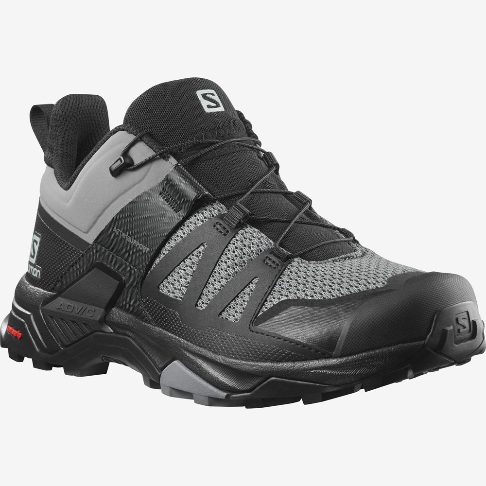 Black Men's Salomon X ULTRA 4 Hiking Shoes | 793-EDYMTQ