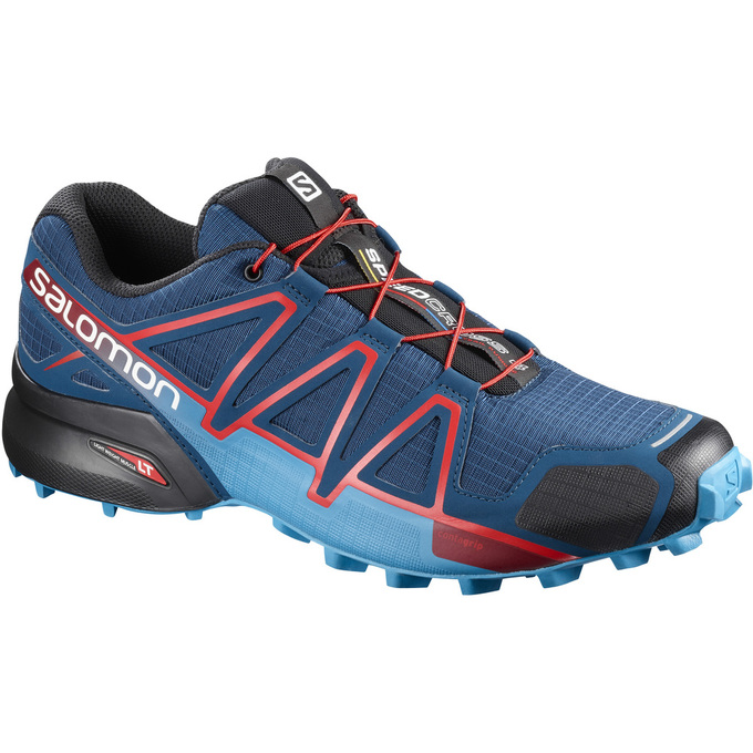 Navy / Black Men\'s Salomon SPEEDCROSS 4 Trail Running Shoes | 389-CKDMLA