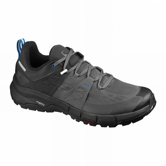 Black / Royal Men's Salomon ODYSSEY Hiking Shoes | 605-KZNRSY