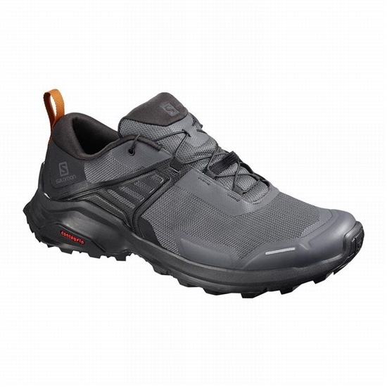 Dark Blue / Black Men's Salomon X RAISE Hiking Shoes | 325-BDEKTX